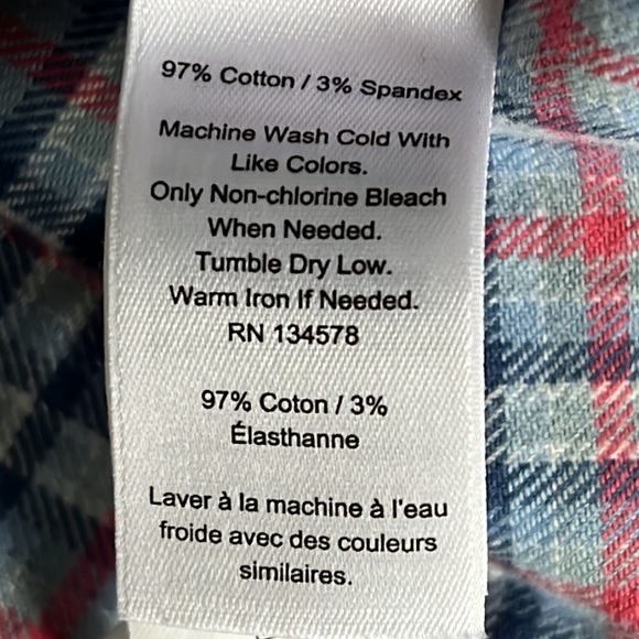 Vineyard Vines Plaid Slim Fit Flannel Tucker Shirt EUC Size L - Picture 11 of 12